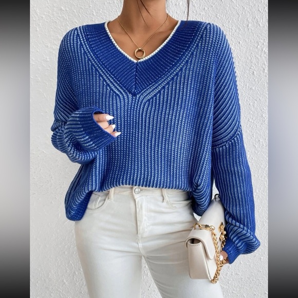 Cozy Relaxed Fit Slouchy Stripes Sweater Top - Picture 8 of 16